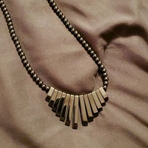 Vintage art-deco style hematite necklace